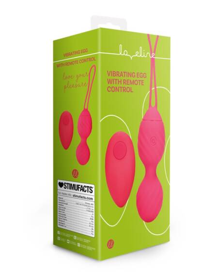 OVO VIBRATÓRIO COM COMANDO REMOTO VERMELHO LOVELINE