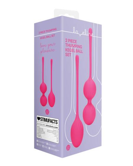 CONJUNTO DE 2 BOLAS VAGINAIS THUMPING KEGEL WILD STRAWBERRY LOVELINE