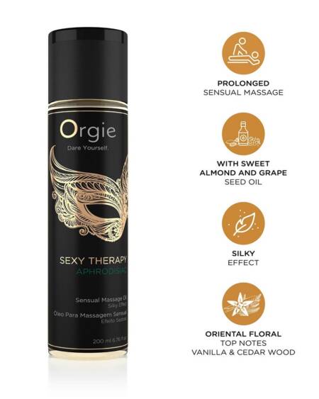 ÓLEO DE MASSAGEM SEXY THERAPY APHRODISIAC 200ML ORGIE