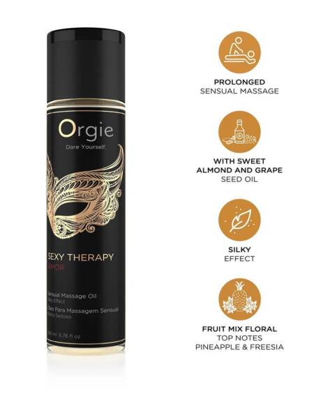 ÓLEO DE MASSAGEM SEXY THERAPY AMOR 200ML ORGIE