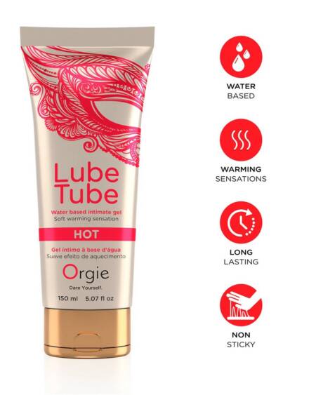 LUBRIFICANTE À BASE DE ÁGUA COM EFEITO DE AQUECIMENTO LUBE TUBE 150ML ORGIE