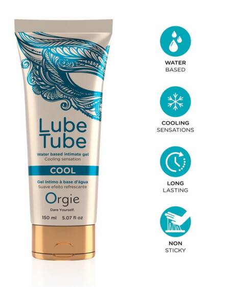 LUBRIFICANTE À BASE DE ÁGUA COM EFEITO FRIO LUBE TUBE 150ML ORGIE