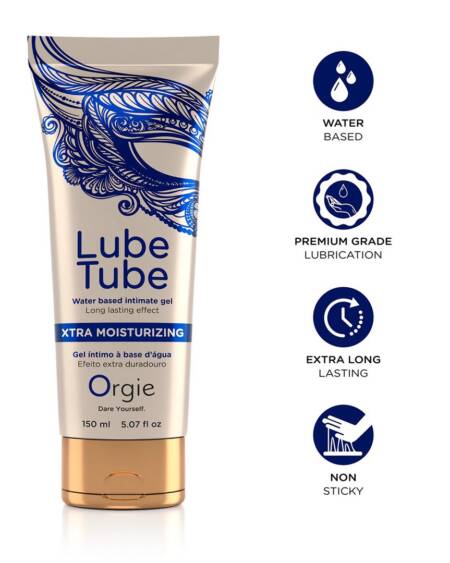 LUBRIFICANTE À BASE DE ÁGUA XTRA MOISTURIZING LUBE TUBE 150ML ORGIE