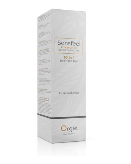LOÇÃO 10 EM 1 PARA CORPO E CABELO COM FEROMONAS SENSFEEL FOR WOMAN 100ML ORGIE