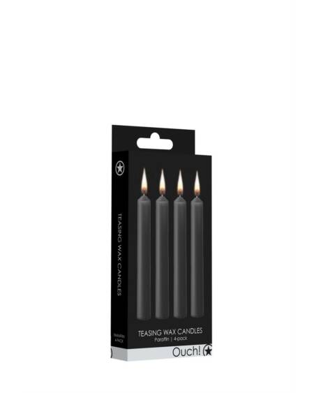 CONJUNTO DE 4 VELAS PRETAS TEASING WAX CANDLES OUCH!
