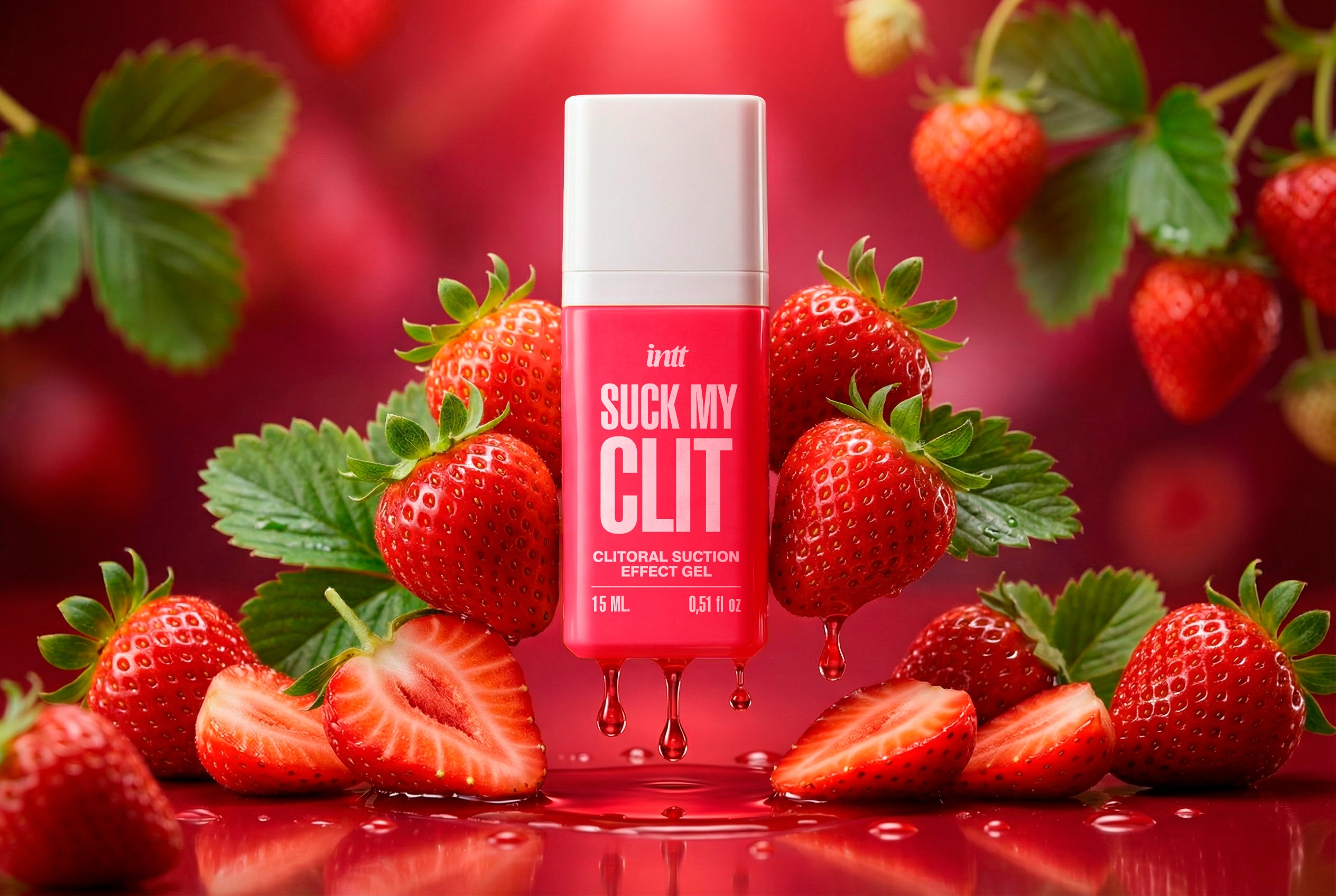 GEL ESTIMULANTE SUCK MY CLIT MORANGO SILVESTRE 15ML INTT - Image 5