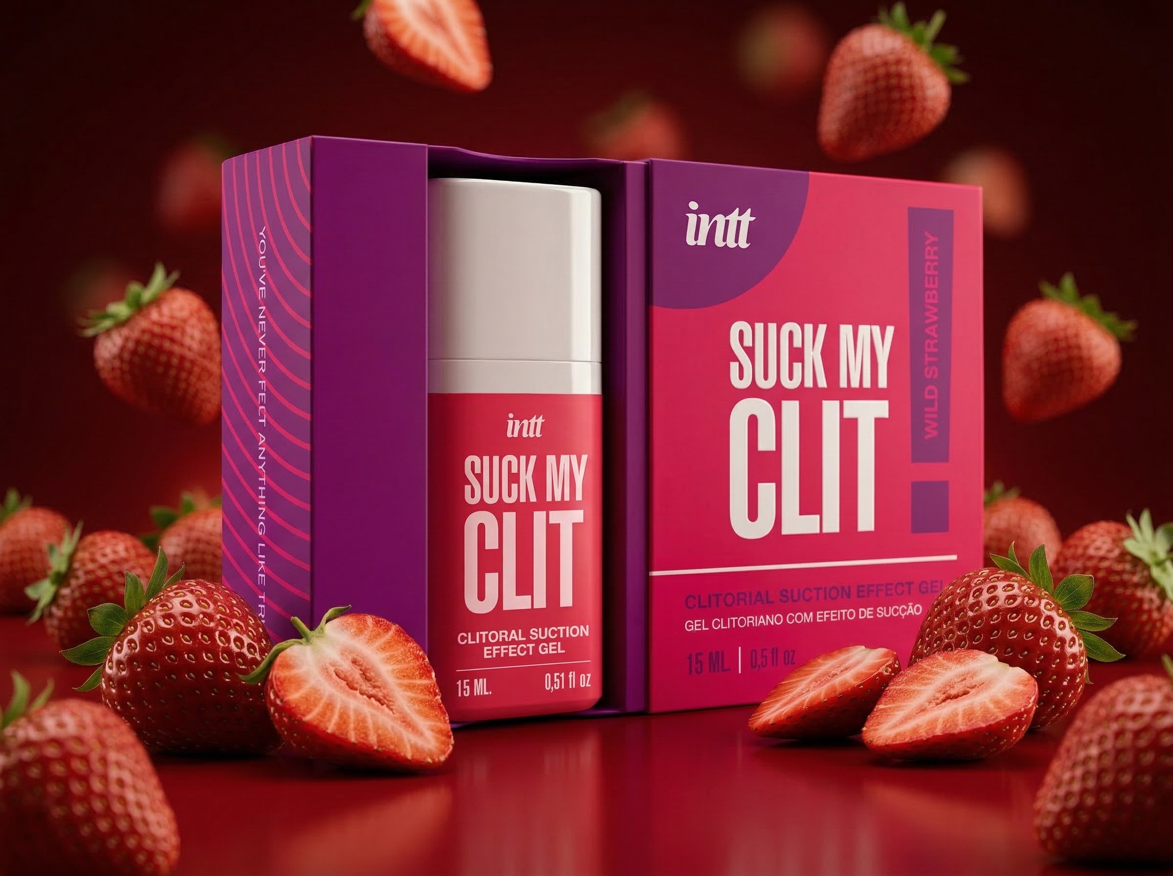 GEL ESTIMULANTE SUCK MY CLIT MORANGO SILVESTRE 15ML INTT - Image 6