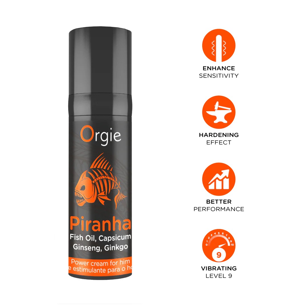 CREME ESTIMULANTE PARA HOMEM PIRANHA POWER CREAM 15ML ORGIE