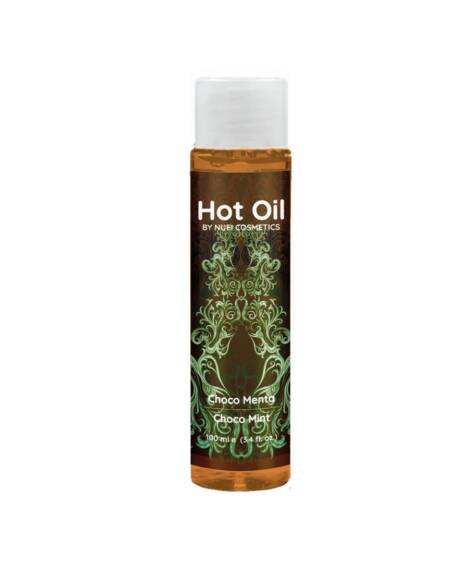 ÓLEO DE MASSAGEM COM EFEITO CALOR CHOCO MENTA HOT OIL NUEI 100ML