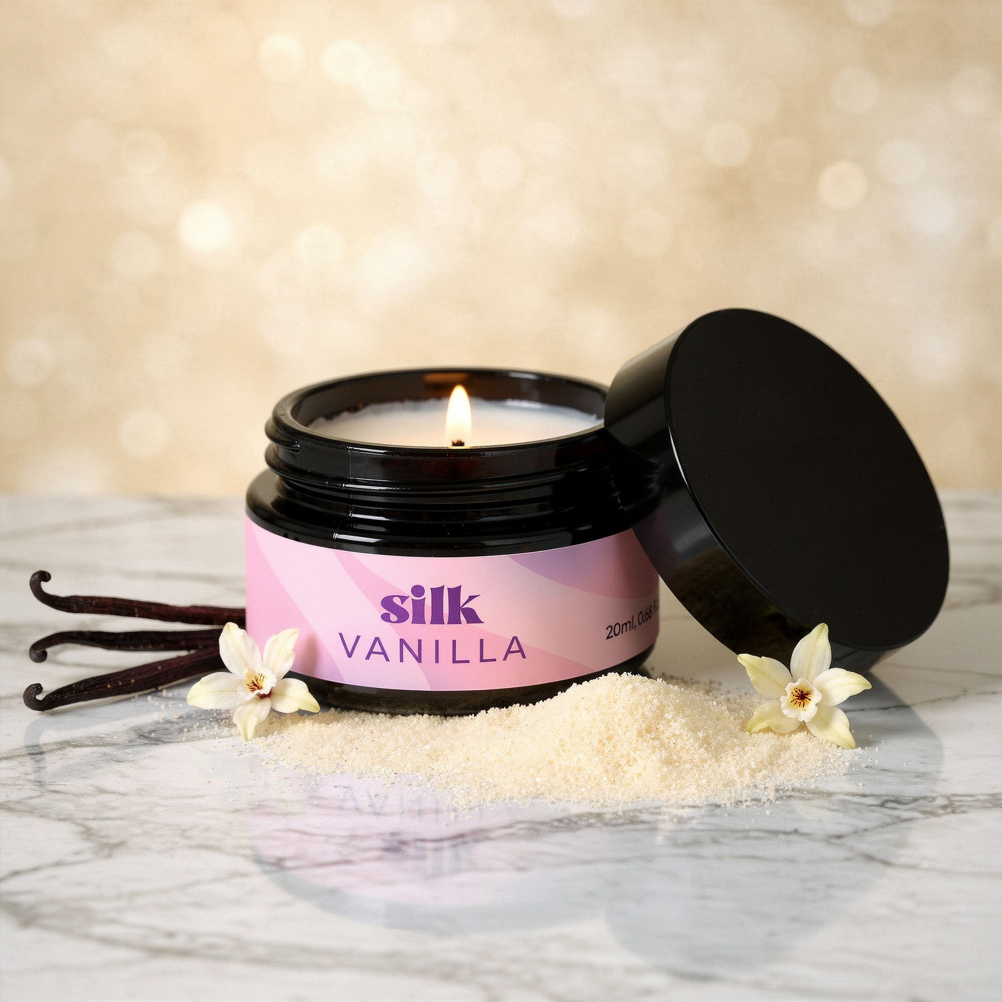 VELA DE MASSAGEM SILK COM FEROMONAS E AROMA A BAUNILHA 20ML CRUSHIOUS - Image 6