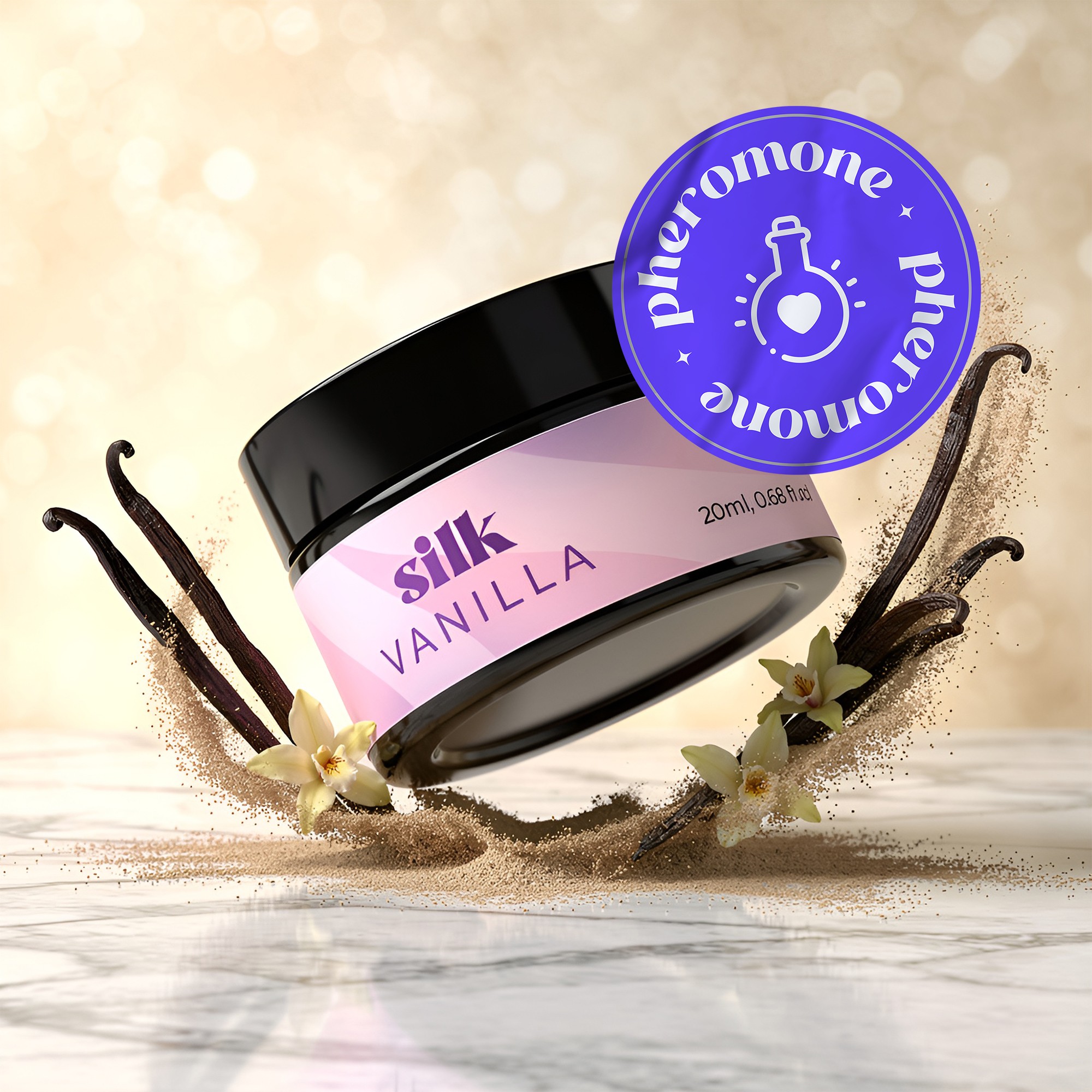 VELA DE MASSAGEM SILK COM FEROMONAS E AROMA A BAUNILHA 20ML CRUSHIOUS - Image 10