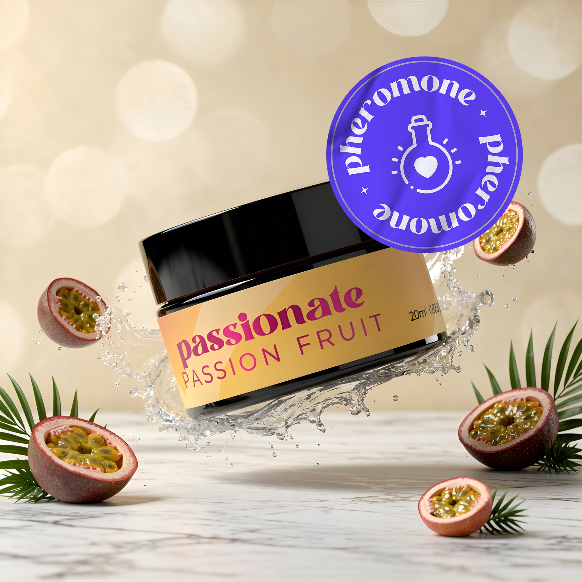 VELA DE MASSAGEM PASSIONATE COM FEROMONAS E AROMA A MARACUJÁ 20ML CRUSHIOUS - Image 10