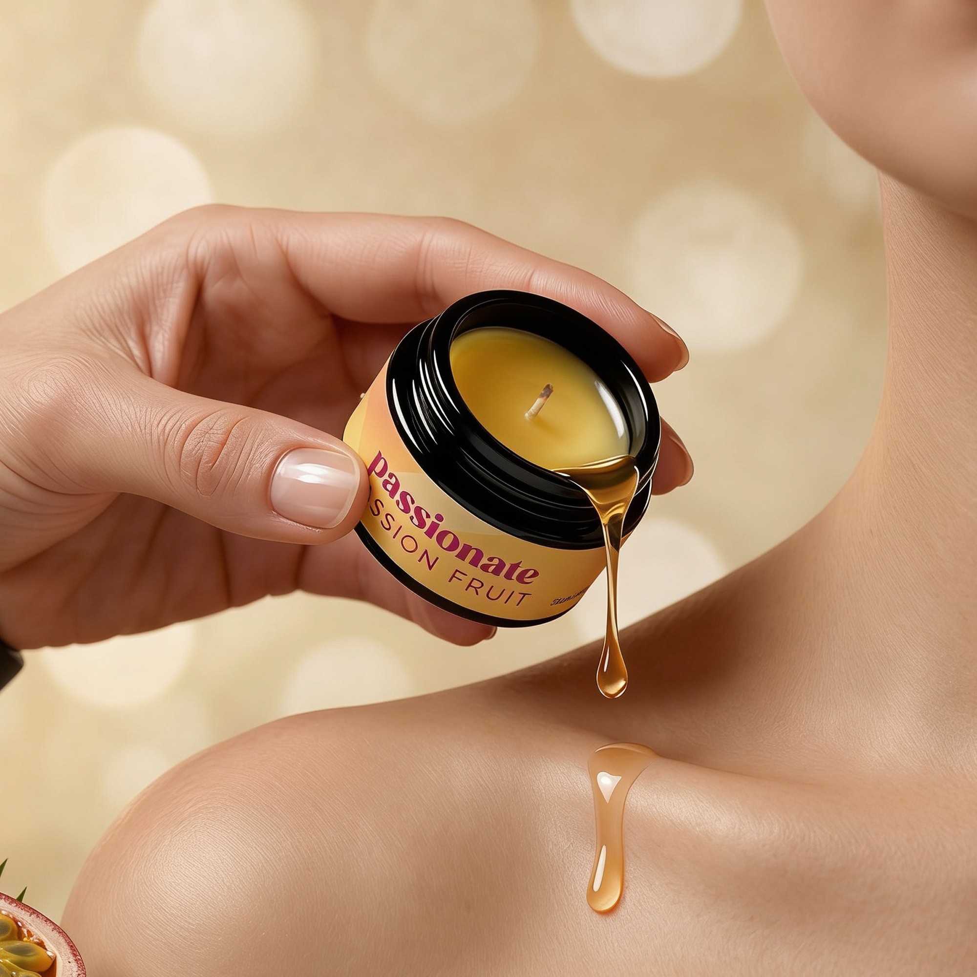 VELA DE MASSAGEM PASSIONATE COM FEROMONAS E AROMA A MARACUJÁ 20ML CRUSHIOUS - Image 7
