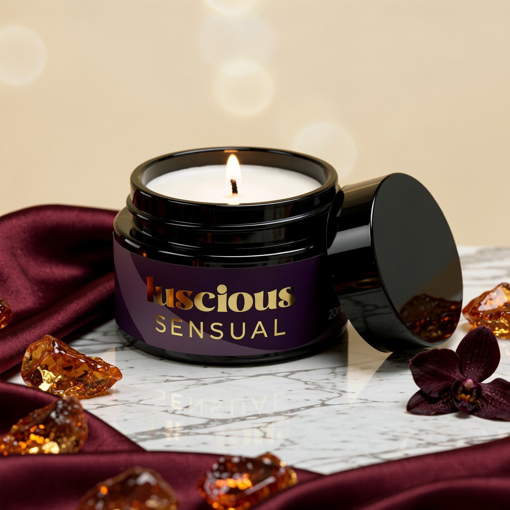 VELA DE MASSAGEM LUSCIOUS COM FEROMONAS E AROMA SENSUAL 20ML CRUSHIOUS - Image 6