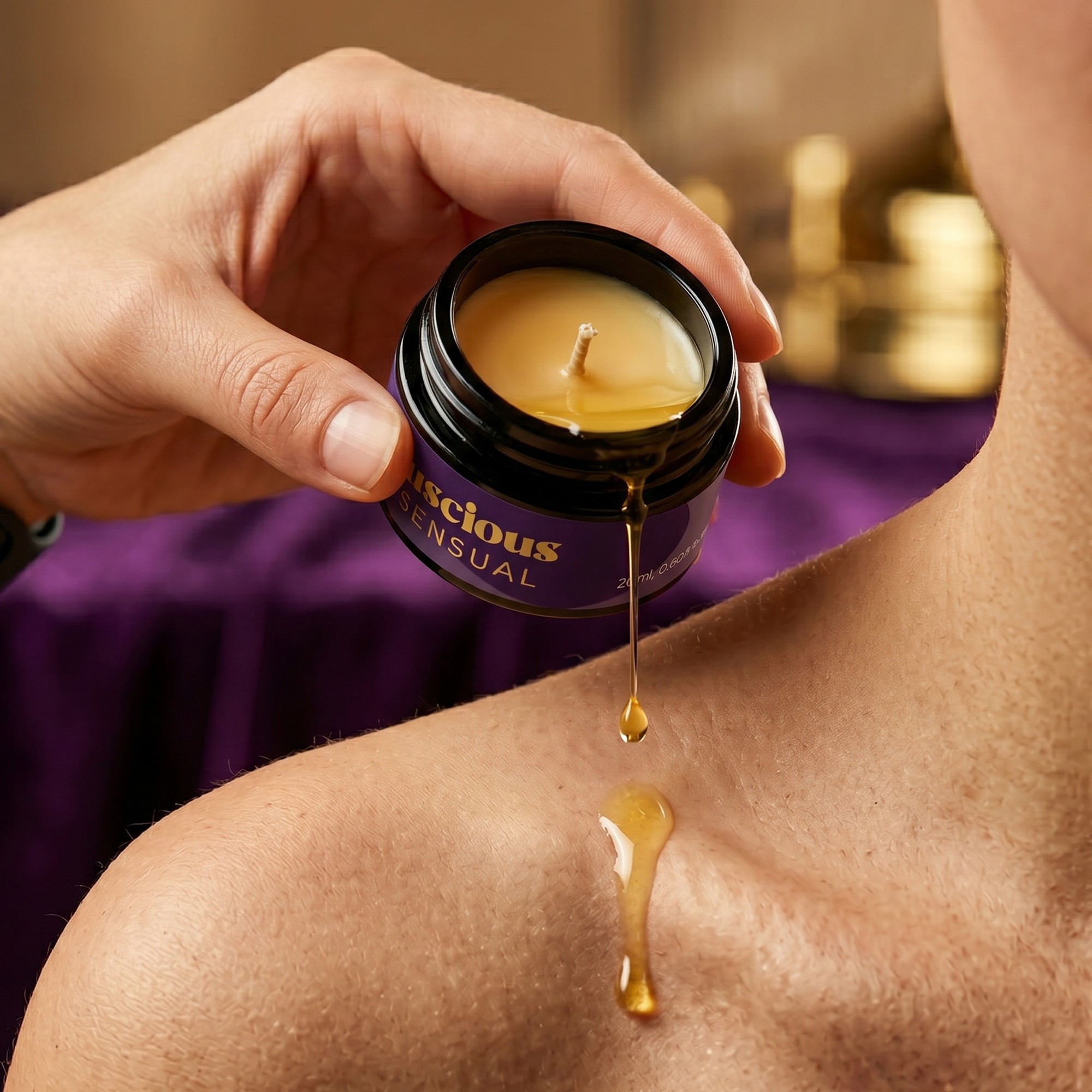 VELA DE MASSAGEM LUSCIOUS COM FEROMONAS E AROMA SENSUAL 20ML CRUSHIOUS - Image 7