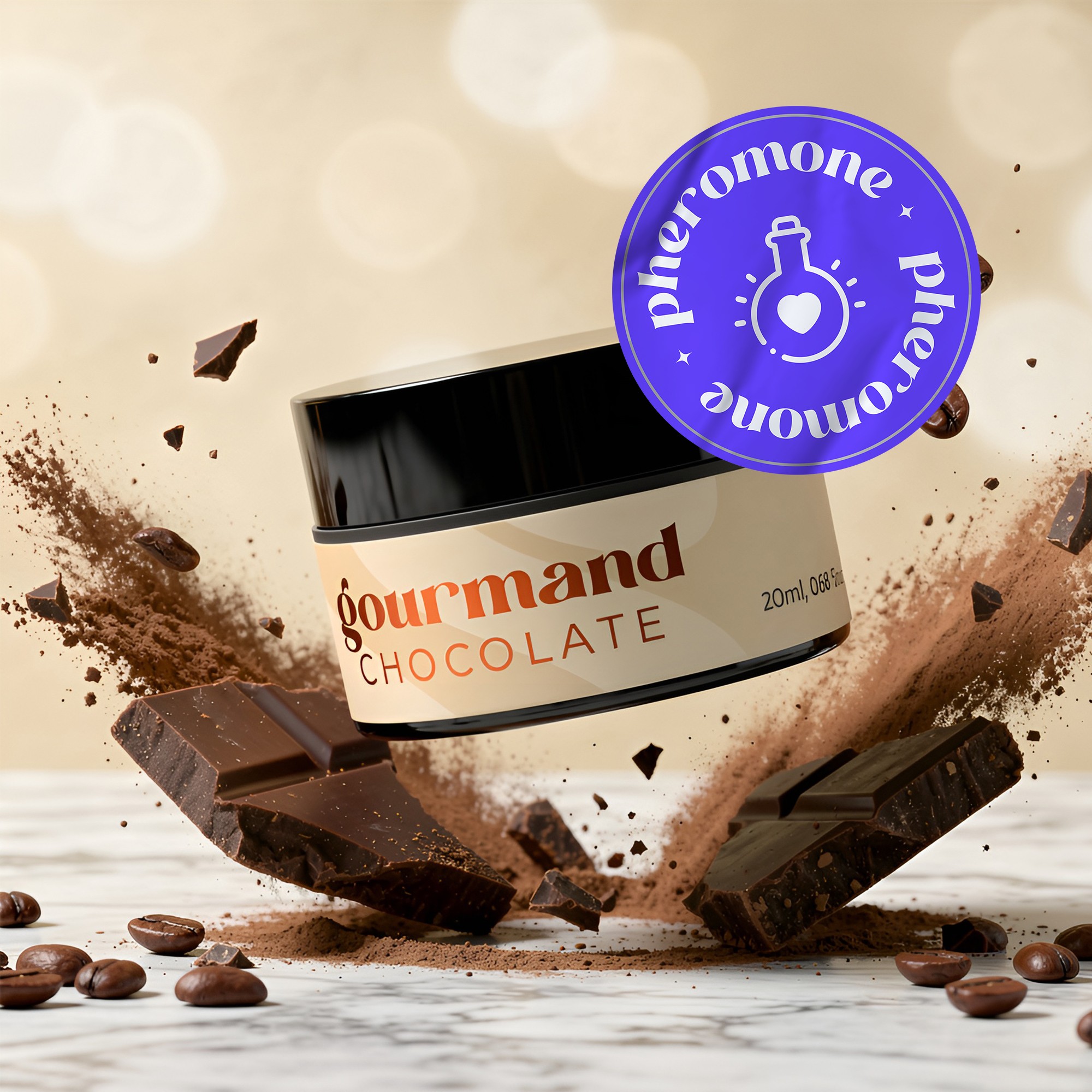 VELA DE MASSAGEM GOURMAND COM FEROMONAS E AROMA A CHOCOLATE 20ML CRUSHIOUS - Image 10